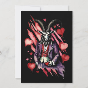Baphomet Gothic Valentine's Day Love Holiday Card