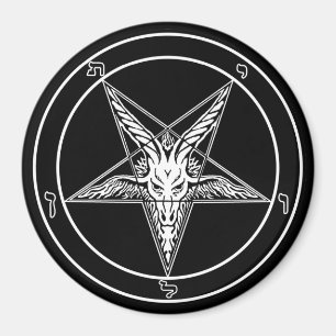 Baphomet Old Style magnet - 3 inch