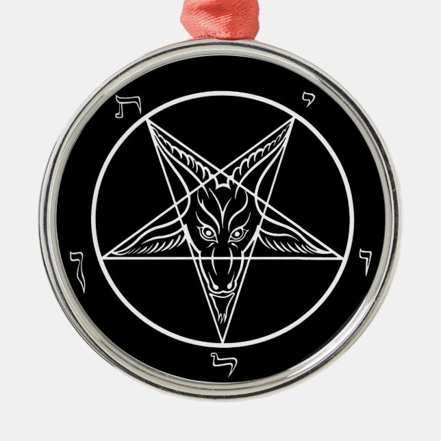 Baphomet Ornament, Deluxe Metal Tree Decoration (Front)
