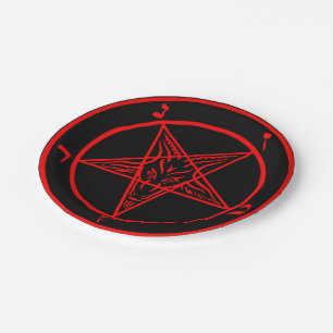 Baphomet Paper Plate