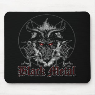 Baphomet Pentagram Black Metal Mouse Pad