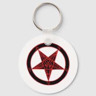Baphomet Pentagram Key Ring