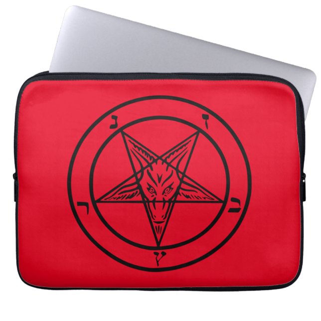 Baphomet Pentagram Laptop Sleeve (Front)