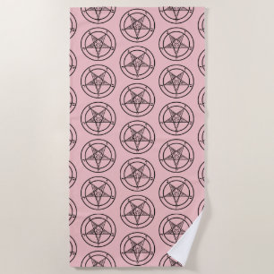 Baphomet Pentagram Satanic Beach Towel