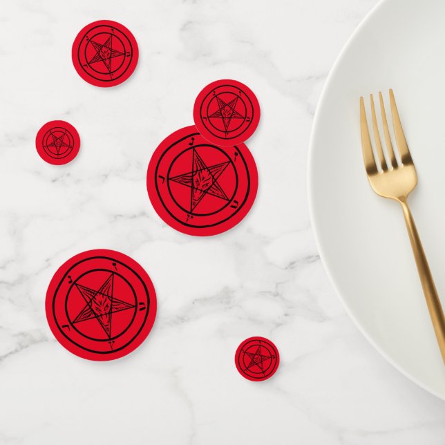 Baphomet Pentagram Satanic Confetti (Group)