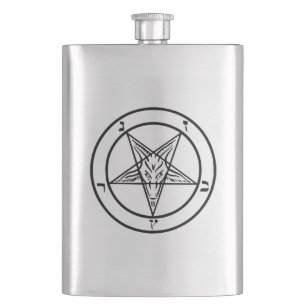 Baphomet Pentagram Satanic Flask