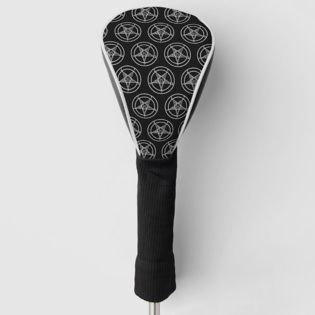 Baphomet Pentagram Satanic Golf Head Cover (Front)