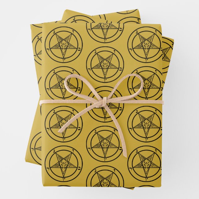 Baphomet Pentagram  Wrapping Paper Sheets (In situ)