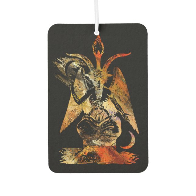 Baphomet Red and Black Car Air Freshener (Front)
