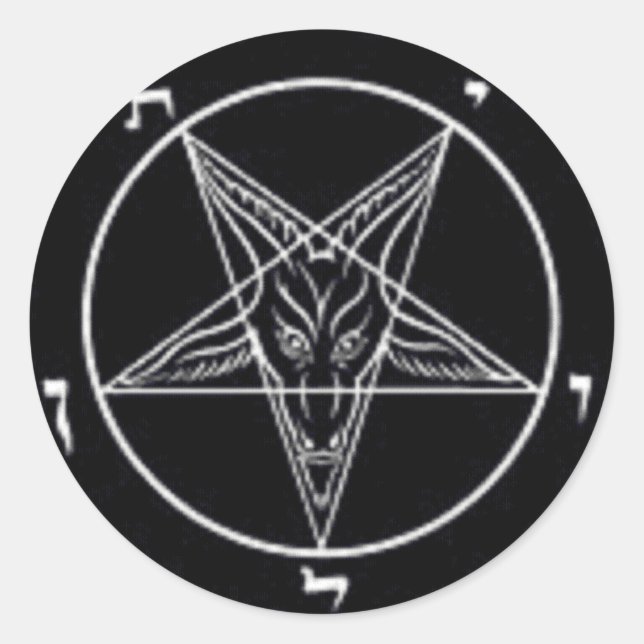 Baphomet Round Sticker Set (Front)