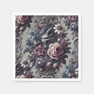 Baphomet’s Bouquet – Gothic Floral Napkin
