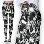 Baphomet Satanic Black and White Gothic Devil Leggings<br><div class="desc">Baphomet Satanic Black and White Gothic Devil Leggings | Gothic Apparel. Immerse yourself in the occult with my Baphomet Satanic Black and White Leggings. Featuring a mystical pattern with Baphomet, cats, bats, and ravens, these leggings exude a gothic allure. Perfect for goth girls or as a devilish gift, they showcase...</div>