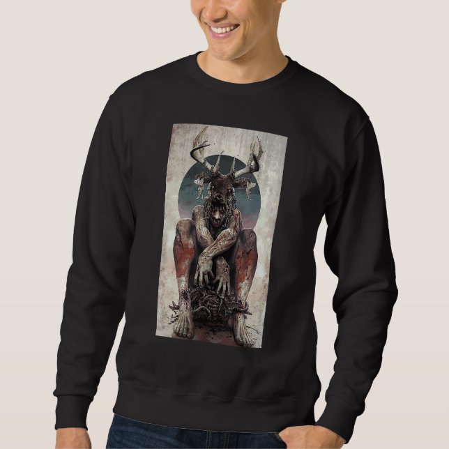 Baphomet Satanist Goat Satanic Dark Evil 666 Sweatshirt (Front)