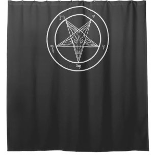 Baphomet Sigil CoS 6' Ritual Chamber Drape or Shower Curtain