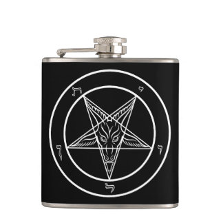 Baphomet Sigil CoS Hip Flask