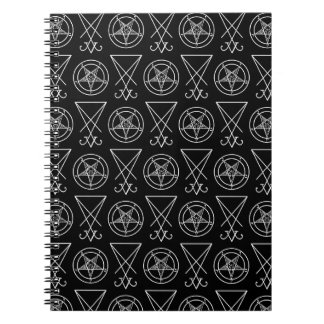 Baphomet & Sigil of Lucifer Spiral Photo Notebook