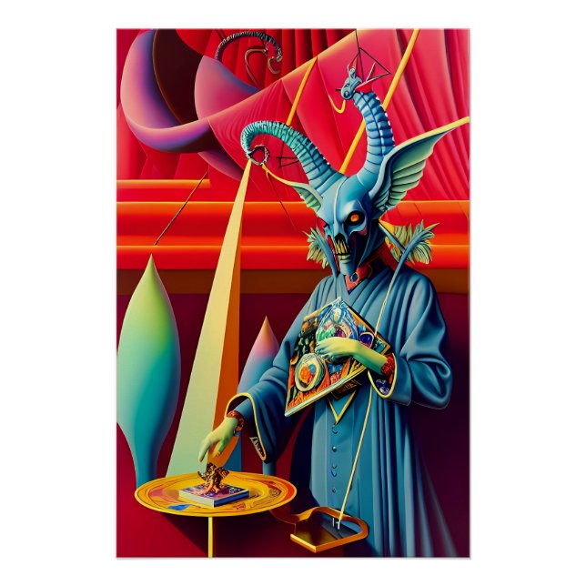 Baphomet Takes the Bait Fantasy Poster (Front)