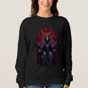 Baphomet Throne Goat Head Satanic Witchcraft Occul Sweatshirt