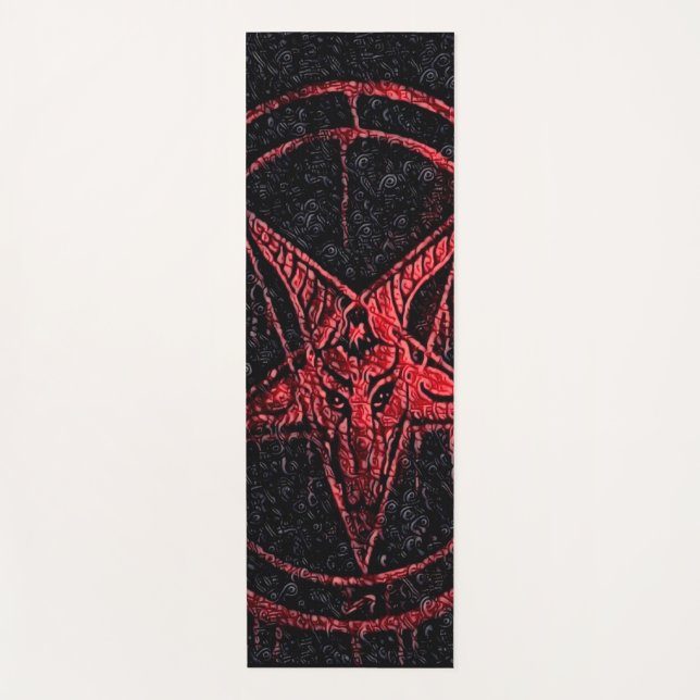 Baphomet Void Energy Meditation Yoga Mat (Front)