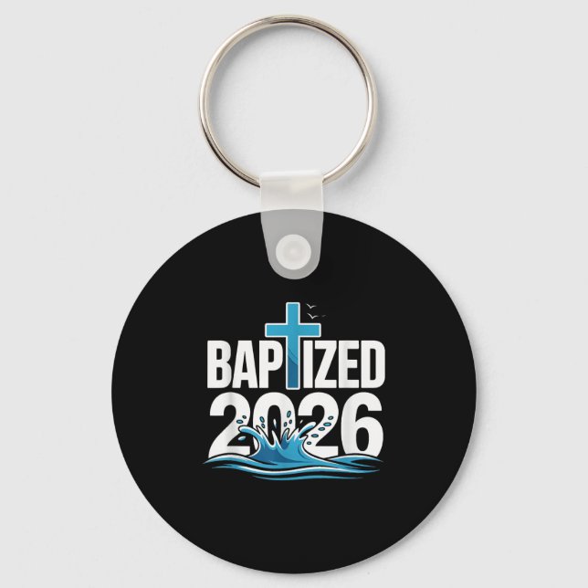Baptised 2026  key ring (Front)