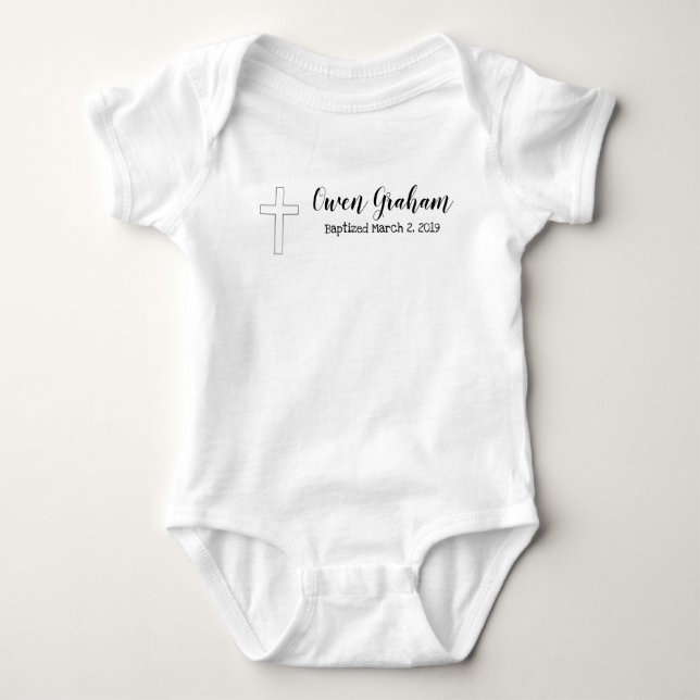 baptised baby bodysuit (Front)