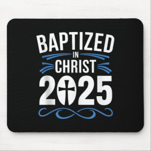 Baptised In Christ 2025 Catholic Baptism Jesus God Mouse Pad