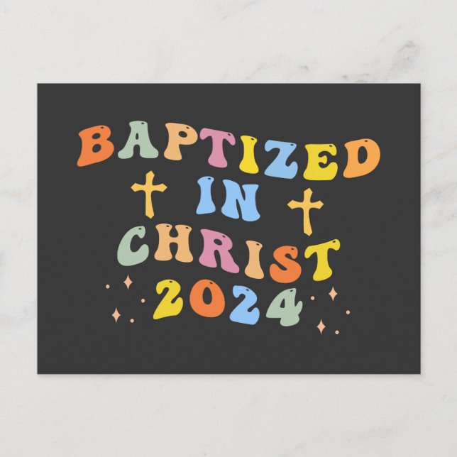 Baptised in Christ Holiday Postcard (Front)