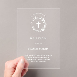 Baptism Acrylic Invitations