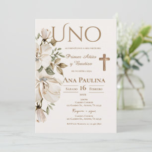 Baptism and first year invitation in Spanish