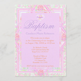 Baptism | Angel Monogram Invitation