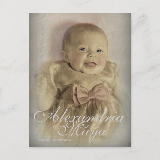 Baptism announcement2 invitation postcard (Front)