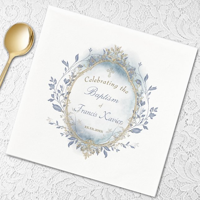 Baptism baby boy  napkin (Creator Uploaded)