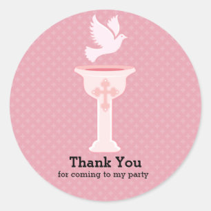 Baptism baby * choose background colour classic round sticker