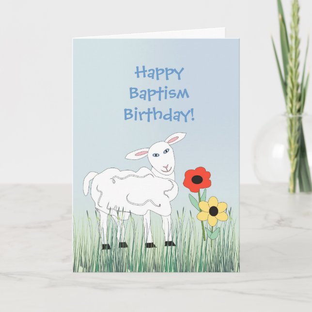 Baptism Birthday Greeting Card (Front)
