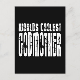 Baptism Birthday Party Worlds Coolest Godmother Postcard