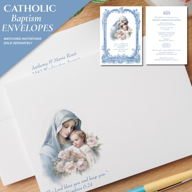 Baptism Blessed Mother and Child Scripture Envelope (Creator Uploaded)