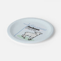 Baptism Blue Boy Lamb, Customisable