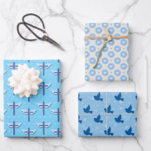 Baptism Blue Dove Cross Love