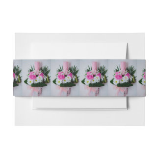 Baptism candle invitation belly band