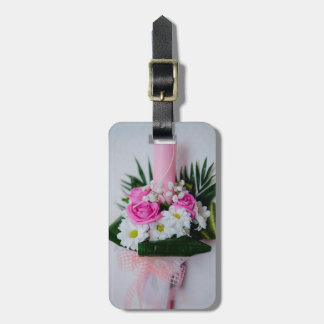 Baptism candle luggage tag