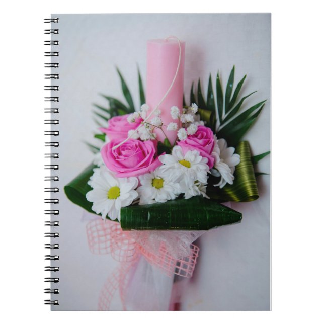 Baptism candle spiral notebook (Front)