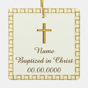 Baptism ceramic ornament