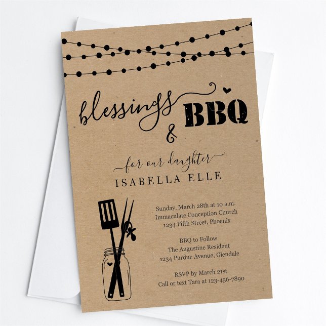 Baptism / Christening BBQ Party Invitation (Creator Uploaded)