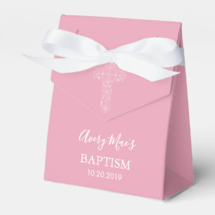 Baptism (Christening) Pink Favour Box for Girl
