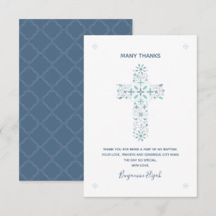 Baptism, Christening Thank You Note Christian Card