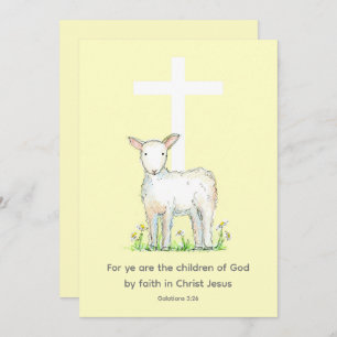 Baptism Congratulations Galatians Scripture Lamb Invitation