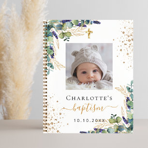 Baptism custom photo eucalyptus guest book