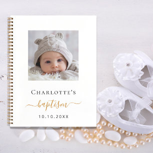 Baptism custom photo modern guest book