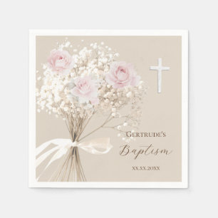 Baptism delicate bouquet  napkin