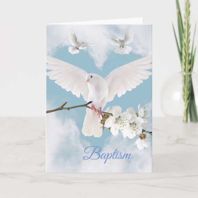 Baptism Dove Card (Front)